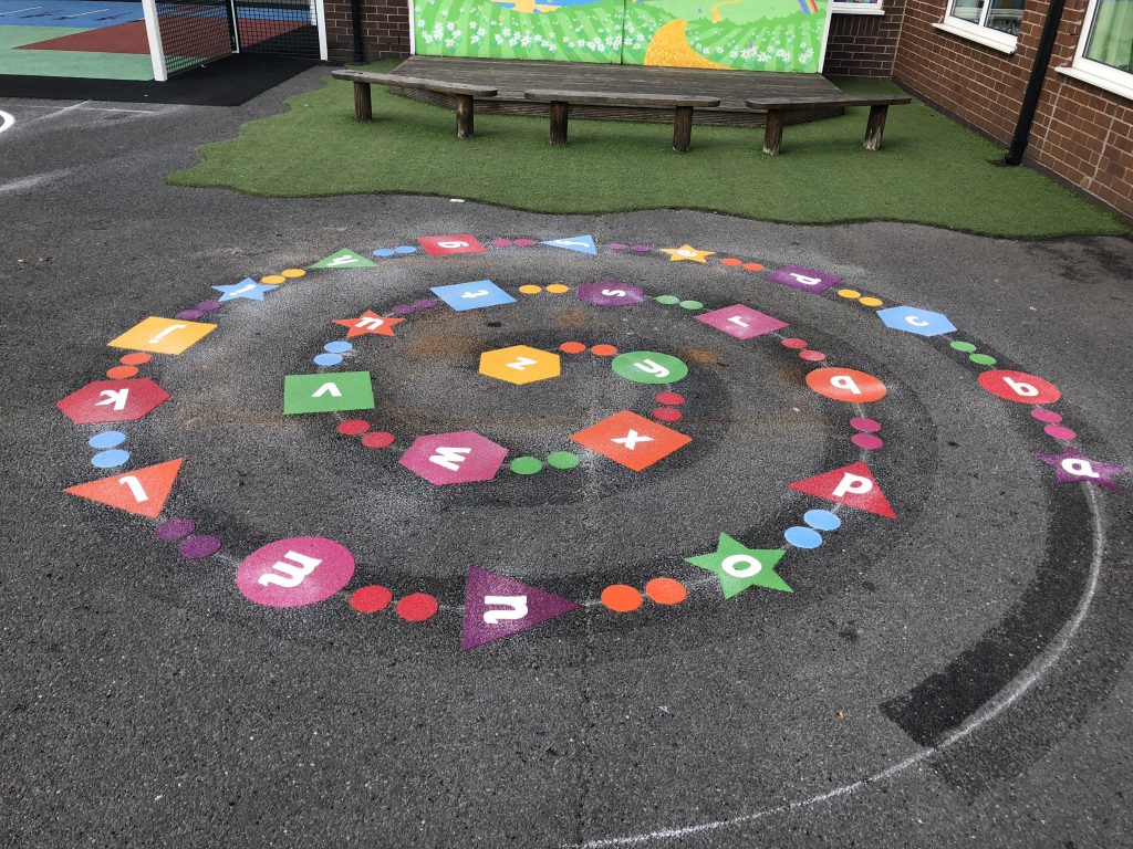 Letter Games Playground Marking Gallery - Uniplay - Playground Markings