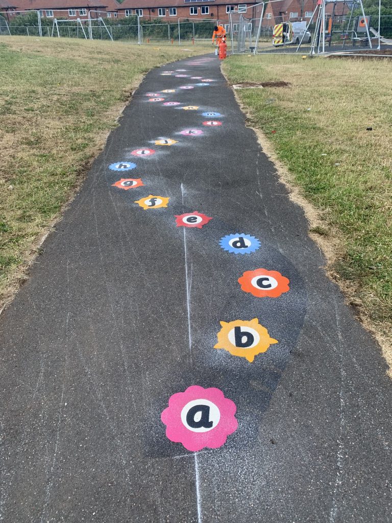 Letter Games Playground Marking Gallery - Uniplay - Playground Markings