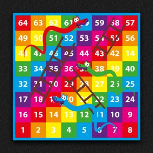 1-64 Snakes & Ladders