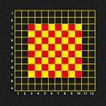 Chess Board with Coordinates Grid
