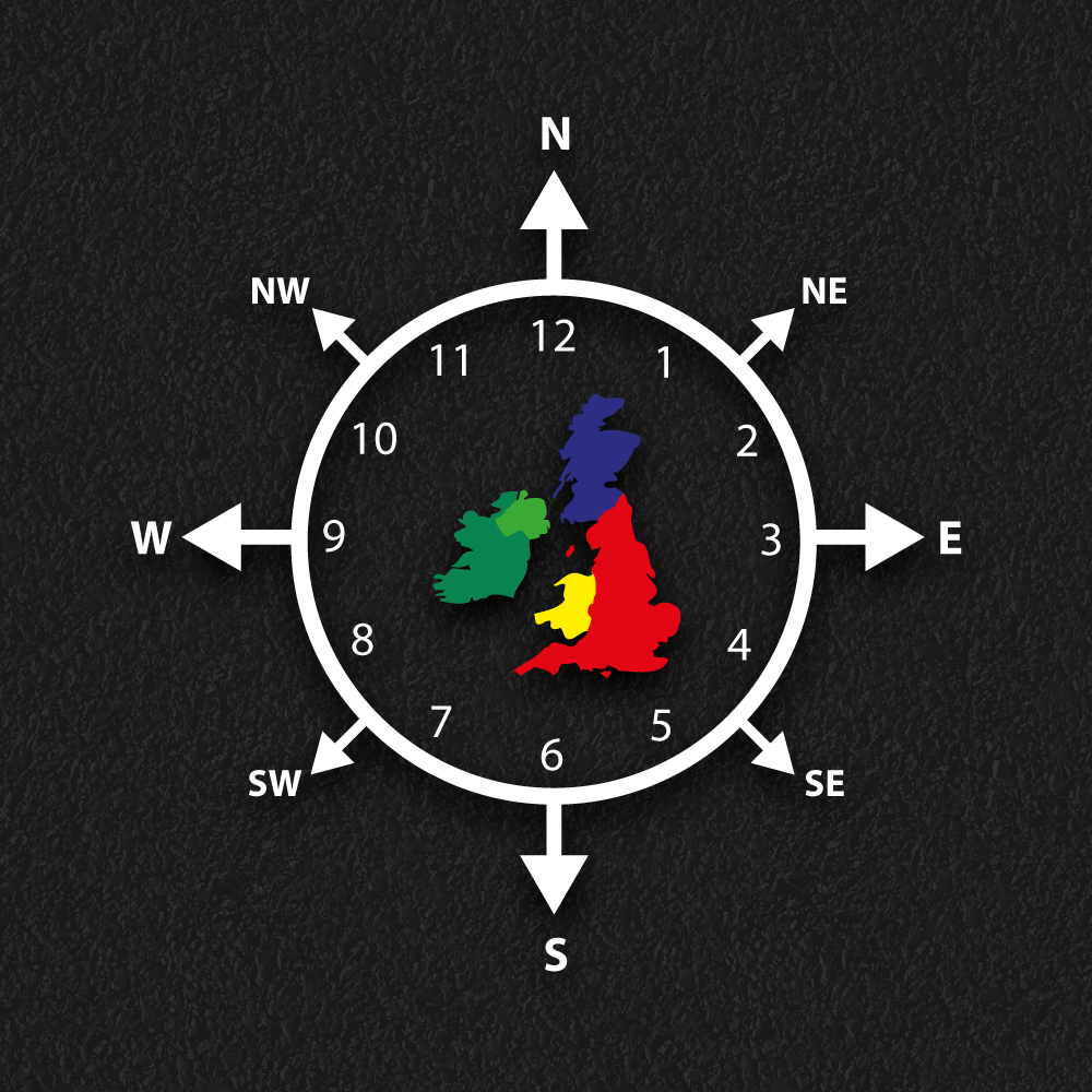 Compass Clock Map