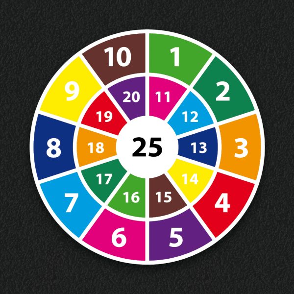 Numbered Maths Playground Markings Target