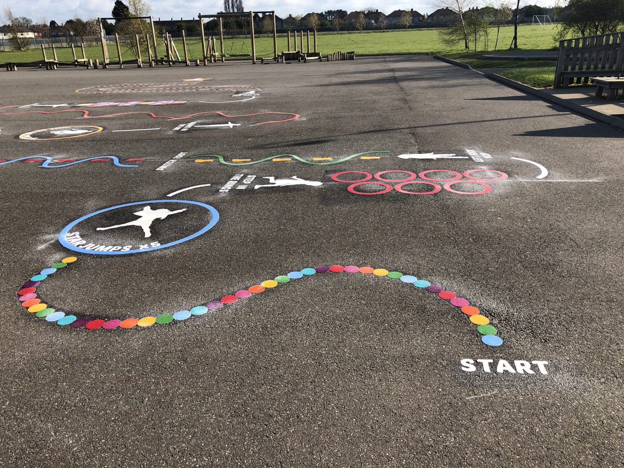 Benefits of playground markings for youth groups